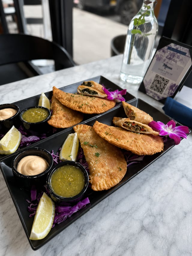 Empanada Platter Plant-base meat.