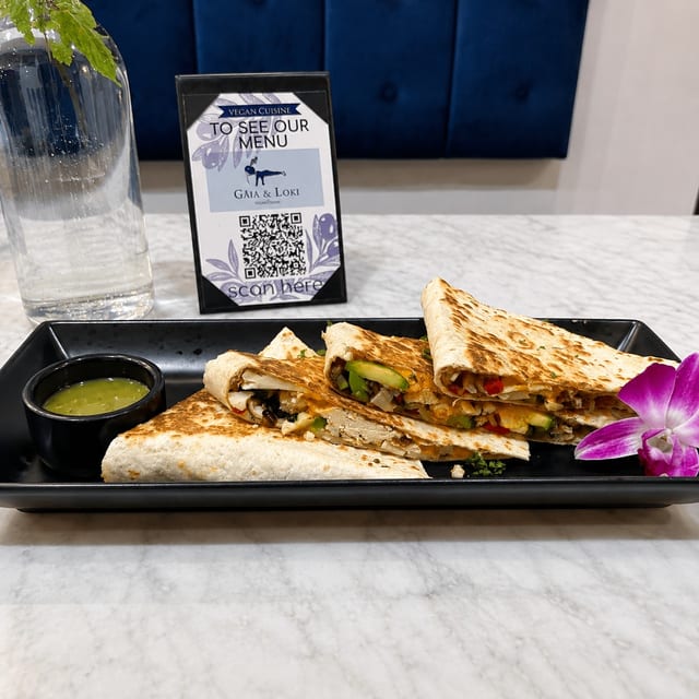 Veggie Quesadilla.