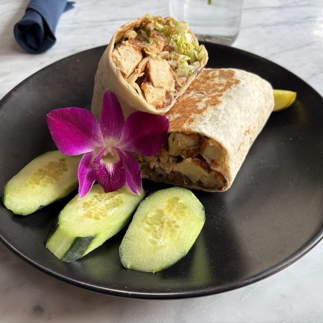 Plant Based Chicken Balsamic Wrap.