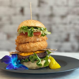 Bacon Onion Ring Burger